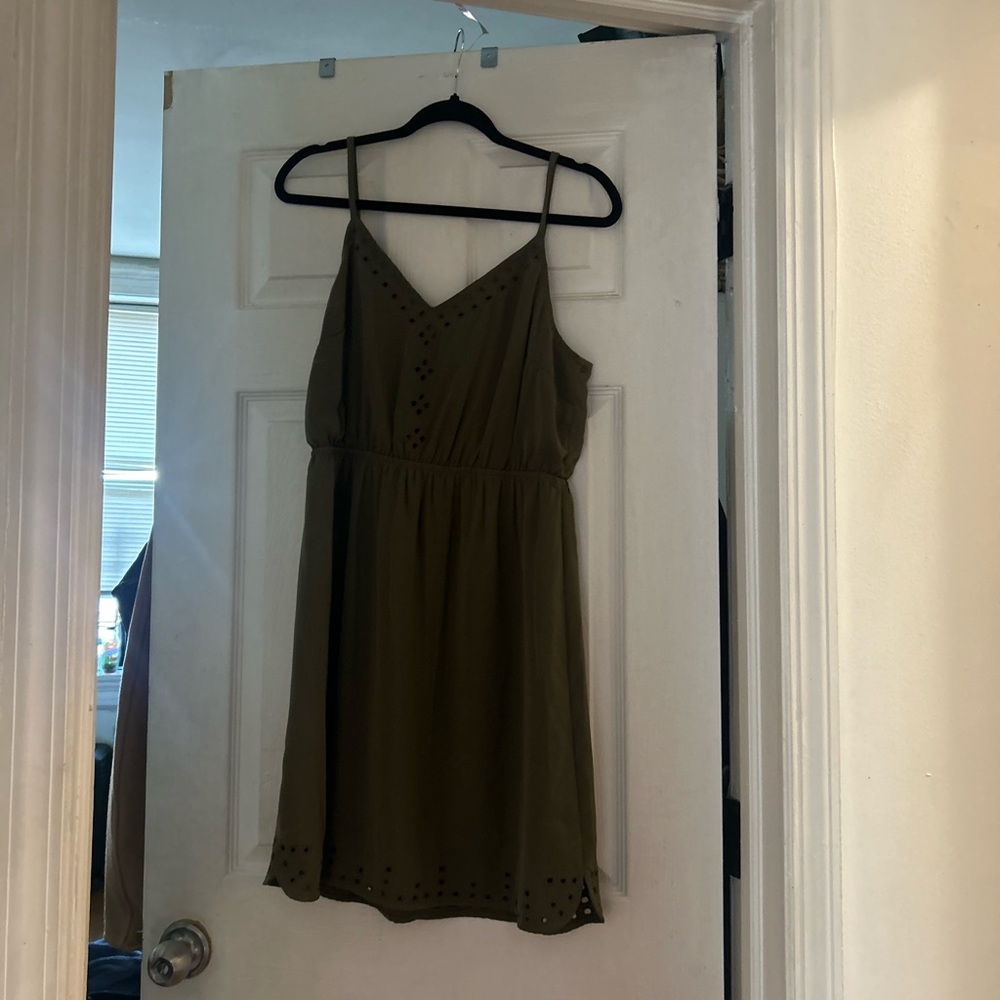 Olive Green Sleeveless Dress